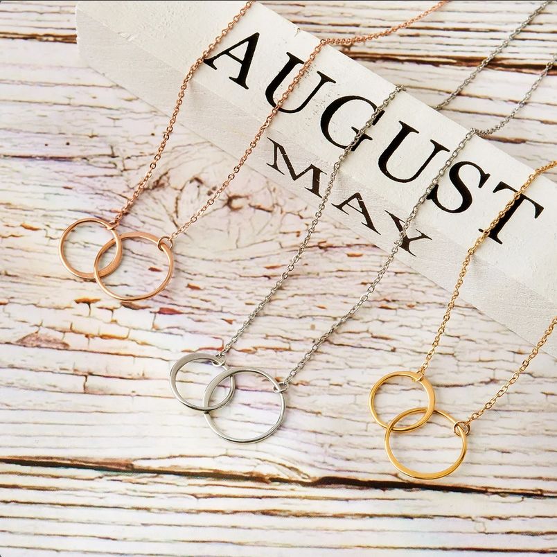 Infinity Pendant Necklace  Happy Anniversary Card And Gift Box